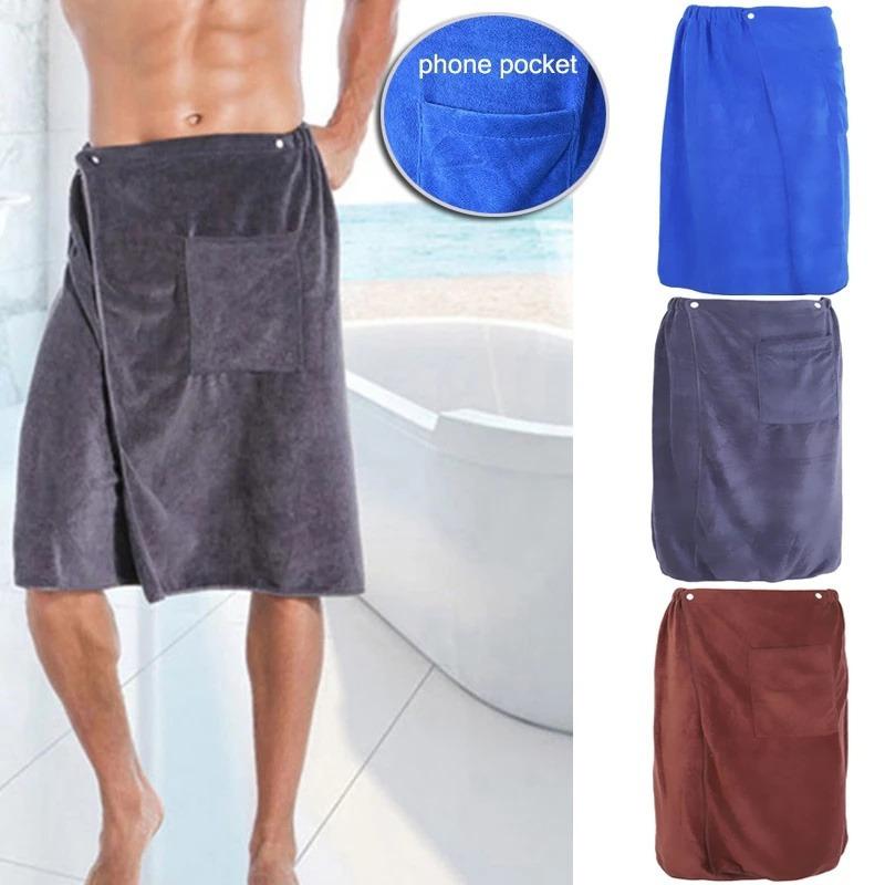 1Pc Men's Soft Polyester Bath  - Beach Towel Large recension och pris